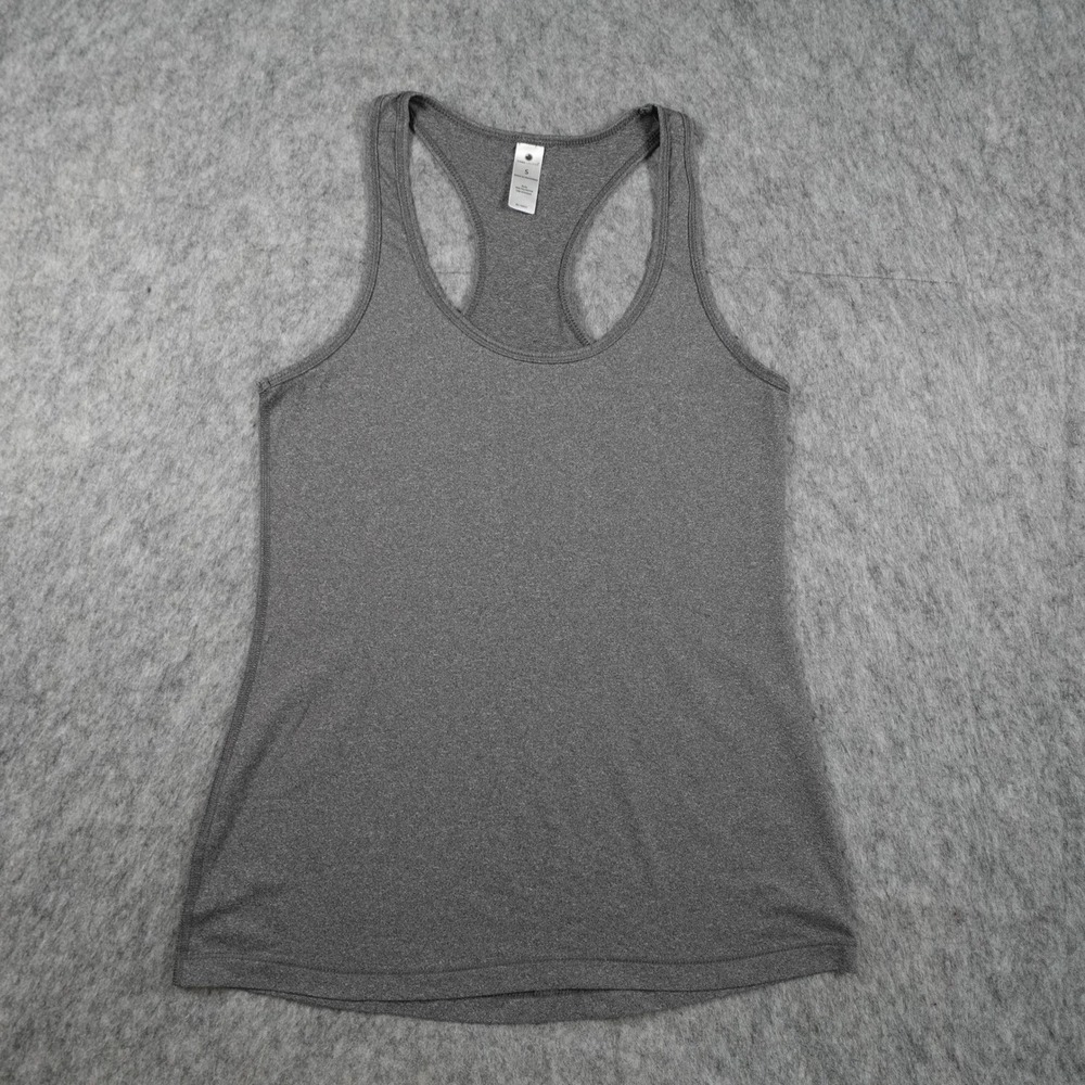 Yogalicious Top Womens Small Gray Racerback Activewear Sleeveless Stretch Tank